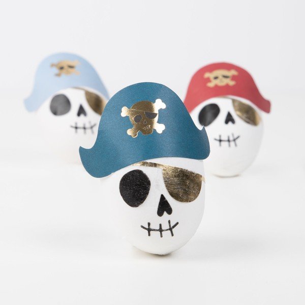 Peotarvikud 3tk komplektis Pirate Skulls Surprise Balls - Meri Meri-image-4