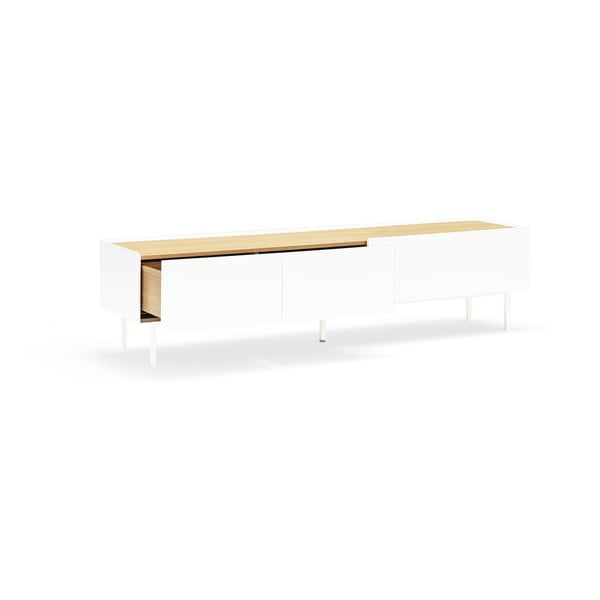 Tammedekooriga telerilaud valge-puiduvärvi 180x45 cm Arista – Teulat-image-4