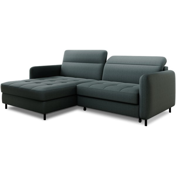 Hallikasroheline sametist lahtikäiv/sahtliga nurgadiivan (vasak nurk/lamamisosaga) Gomsi – ELTAP-image-2