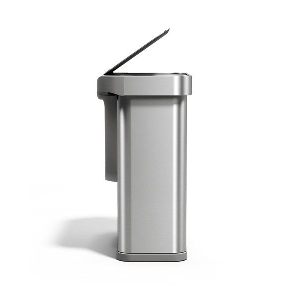 Terasest prügikast 34+24 l sorteeritud jäätmete jaoks/kontaktivaba hõbedases värvitoonis Dual Sensor - simplehuman-image-4