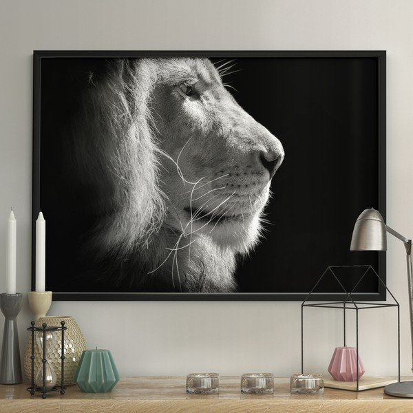 Must-valge plakat , 50 x 40 cm Lion King - DecoKing-image-1