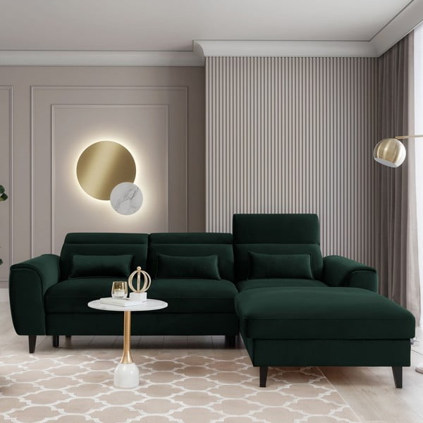 Tumeroheline sametist lahtikäiv/sahtliga nurgadiivan (parem nurk/lamamisosaga) Foble – ELTAP-image-1