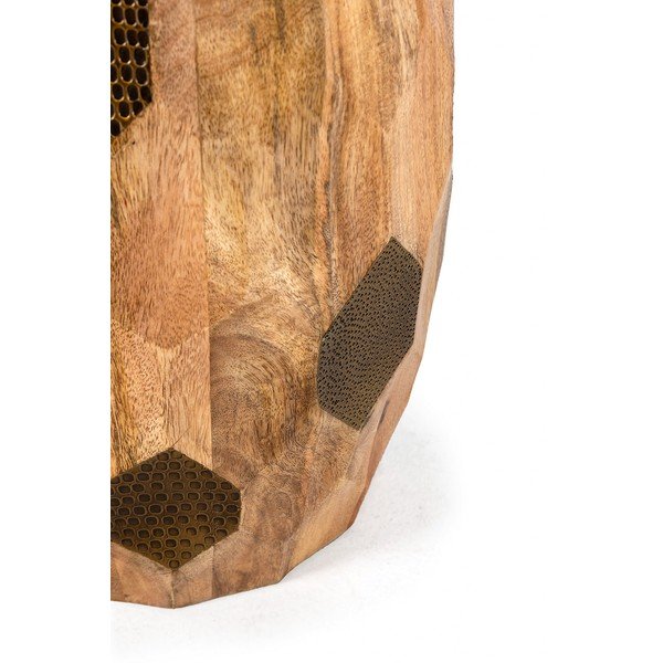 Ümmargune mangopuidust hoiulaud ø 29 cm Fabia - Marckeric-image-2