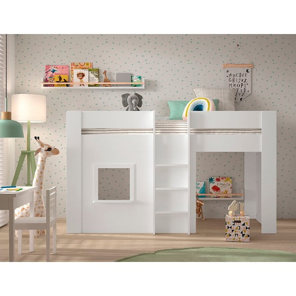 Valge männi voodi 90x200 cm RENO - Vipack-image-1