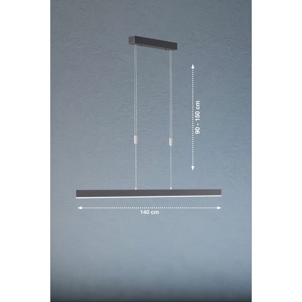 Must dimmerdatav LED rippvalgusti Straight - Fischer & Honsel-image-4