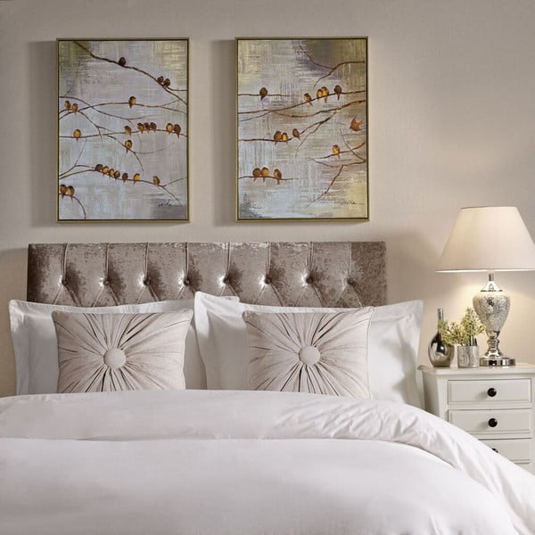 Komplekt 2 käsitsi maalitud Linnud maalid Flock of Birds - Graham & Brown-image-1