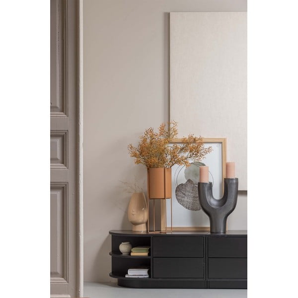 Must männipuidust modulaarne telerilaud 231x40 cm Finca - WOOOD-image-2