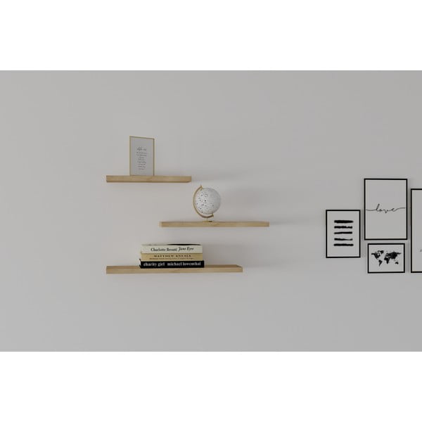 Police v dekoru dubu v sadě 3 ks Leila - Kalune Design-image-3