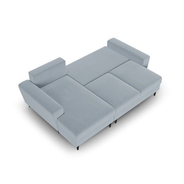 Helesinine sametist panipaigaga nurgadiivanvoodi (vasak nurk) Kyoto - Cosmopolitan Design-image-2