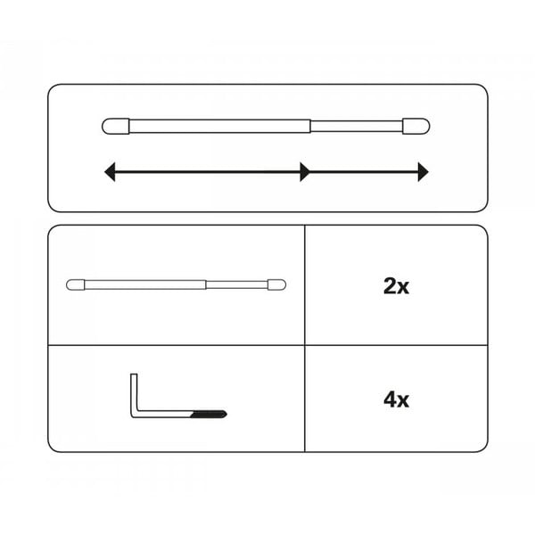 Metallist pikendatav kardinapuu 50 - 70 cm - SP TREND-image-1