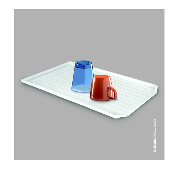 Valge plastmass nõudekuivatusrest  49x32 cm – Metaltex-image-1