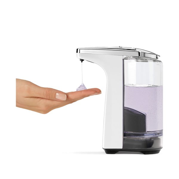 Valge automaatne plastist seebidosaator 237 ml - simplehuman-image-3