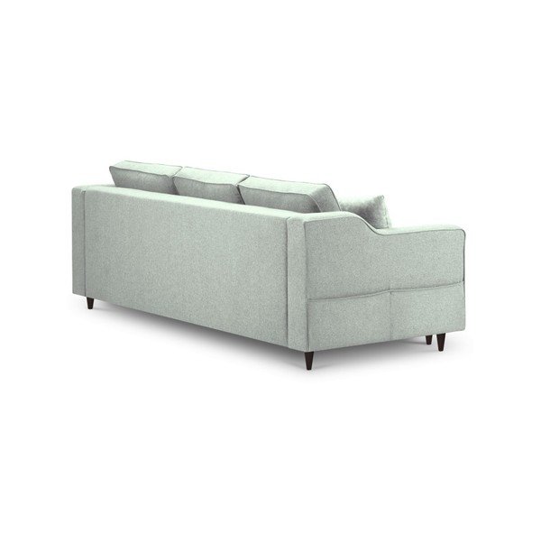 Světle zelená třímístná rozkládací pohovka s úložným prostorem Mazzini Sofas Narcisse-image-4
