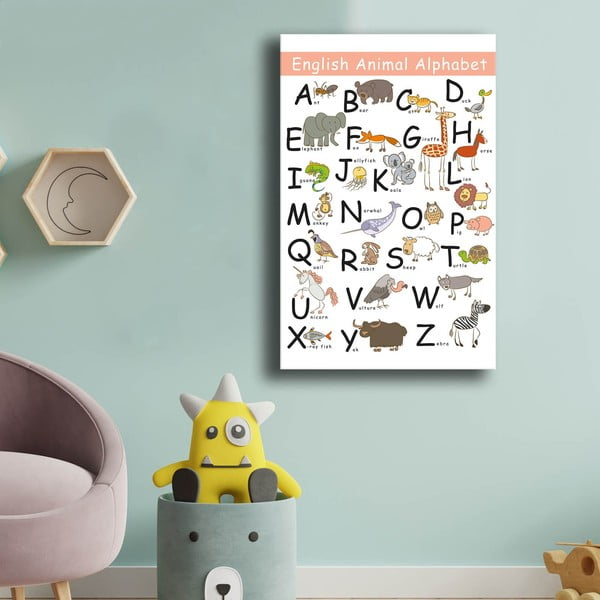 Laste pilt 45x70 cm Alphabet - Wallity-image-1