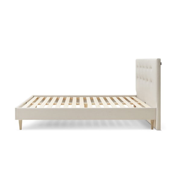 Beeži värvi kaheinimesevoodi koos riiuliga 180x200 cm Rory - Bobochic Paris-image-3