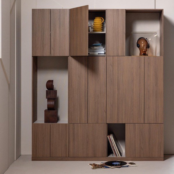 Modulaarne garderoob tumedas naturaalses värvitoonis 80x215 cm Build - WOOOD-image-1