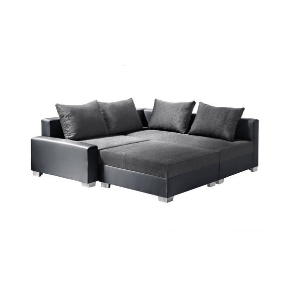 Antracitově šedá rohová pohovka s lůžkem na pravé straně INTERIEUR DE FAMILLE PARIS Aventure-image-1