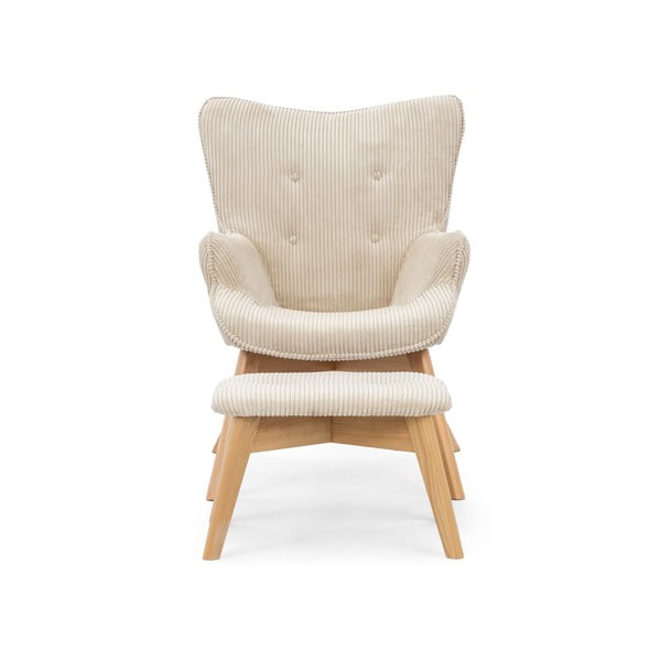 Beež velvetist tugitool koos jalatoega Niko - Ropez-image-3