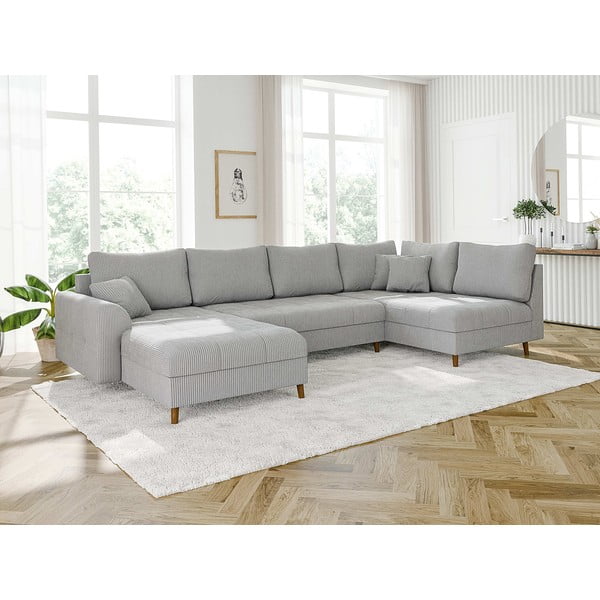 Helehall velvetist nurgadiivan (vasak nurk/U) Ariella - Ropez-image-3