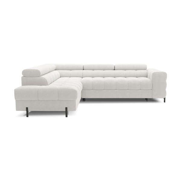 Kreem buklee-kangast lahtikäiv/sahtliga nurgadiivan (vasak nurk/L-kujuline) Ferucce – ELTAP-image-2