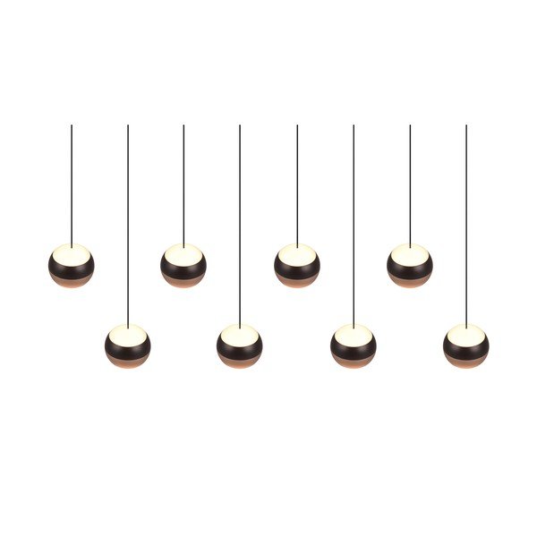 Must-vasevärvi LED rippvalgusti metallist lambivarjuga Orbit - Trio Select-image-1