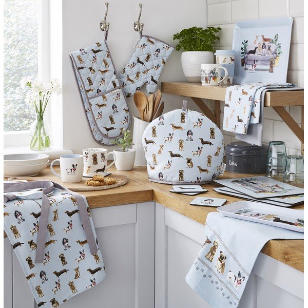 Lauamatid ja klaasialused komplektis  8 tk Curious Dogs – Cooksmart ®-image-2