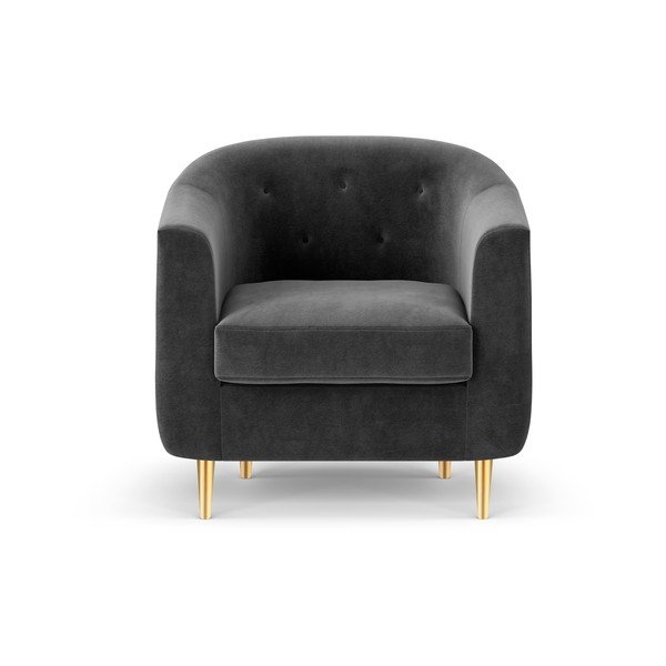 Tumehall sametist tugitool Corde - Kooko Home-image-2