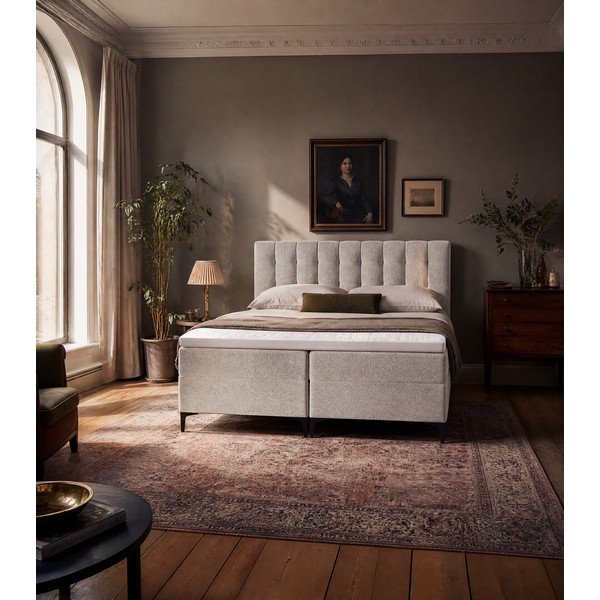 Hall boxspring voodi panipaigaga 180x200 cm Puhala – Makamii-image-1