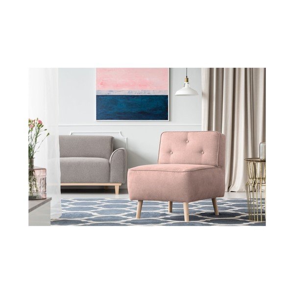 Růžové křeslo Kooko Home Lounge-image-1