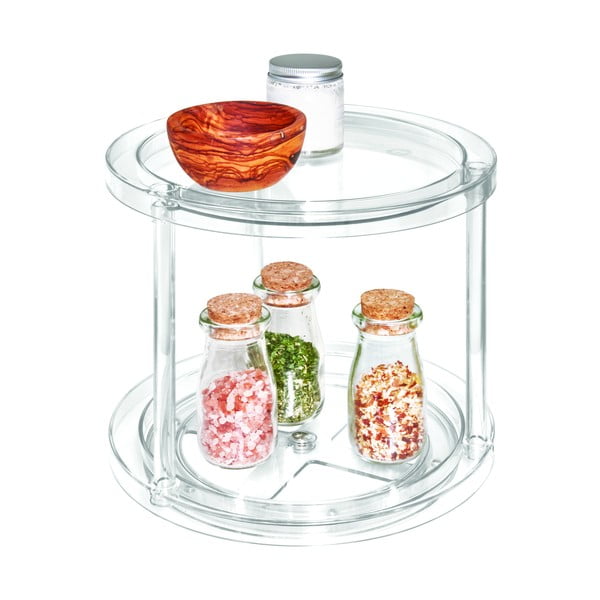 IDesign The Home Edit ümmargune pöörlev kahetasandiline konteinerite statiiv, ⌀ 24,1 cm - iDesign/The Home Edit-image-2