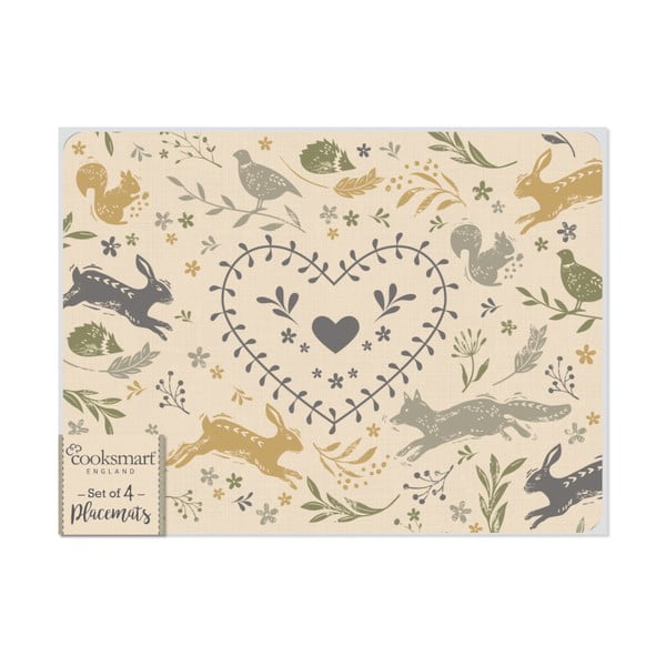 Korgist taldrikut 4 tk 29x21 cm Woodland - Cooksmart ®-image-2