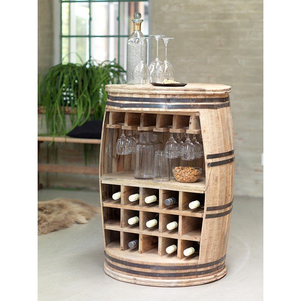 Vinotéka z mangového dřeva Canett Barrel-image-1