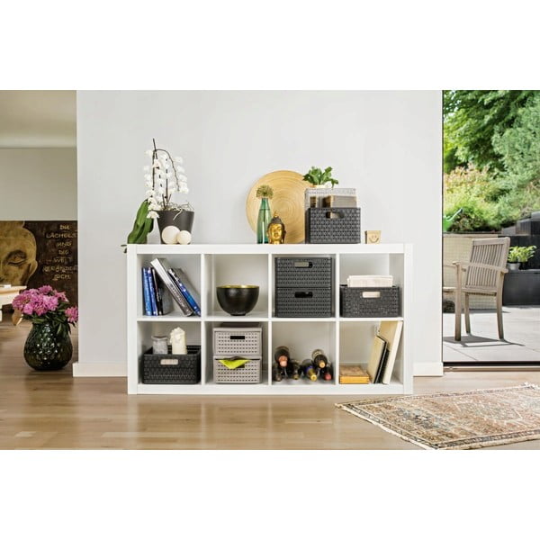 Tumehall ringlussevõetud plastikust korv Country - Rotho-image-1