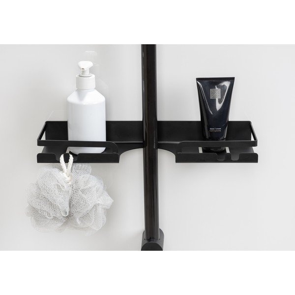 Mustast roostevabast terasest isekandev vannitoa riiul Altarella - Wenko-image-1