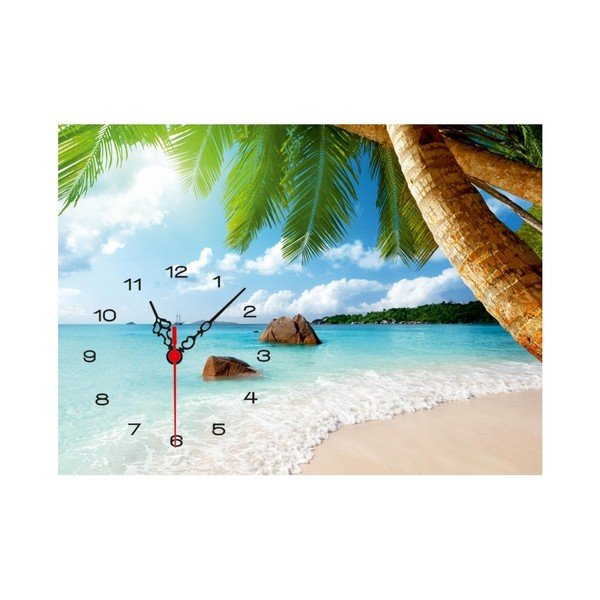 Nástěnné hodiny v obraze Tropical Paradise Palm
