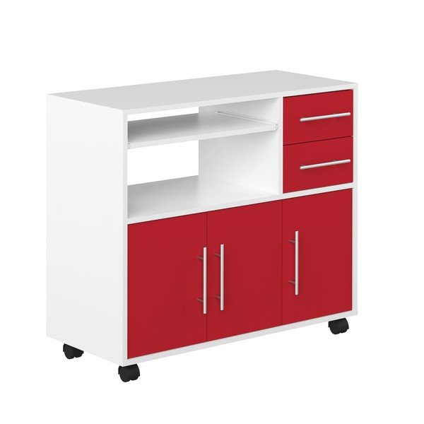 Červená komoda na kolečkách Symbiosis Marius-image-2