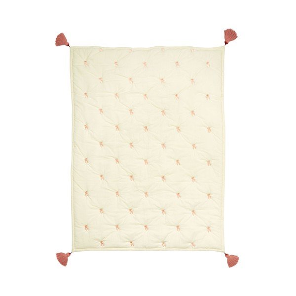 Helekollane/roosa orgaanilisest puuvillast tepitud beebide tekk 90x120 cm Bows - Cam Cam Copenhagen-image-3