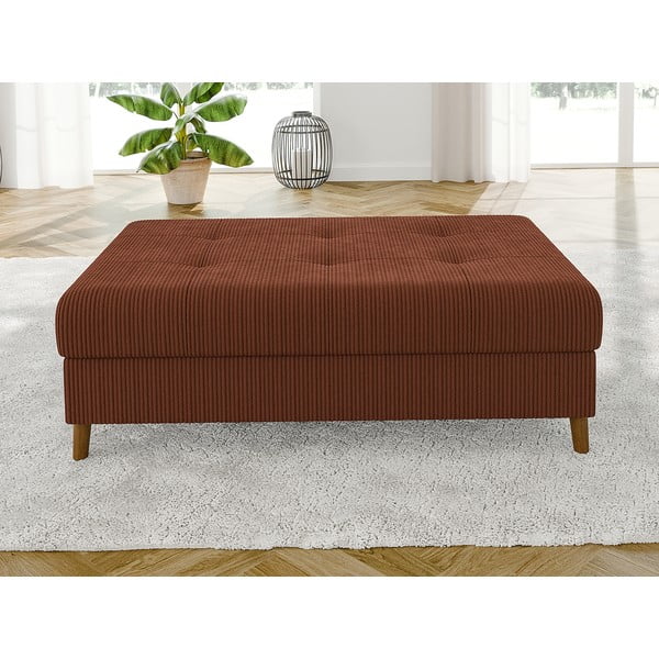 Tellisevärvi velvetist diivan 118 cm Ariella – Ropez-image-2
