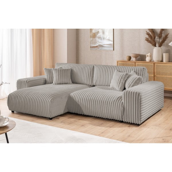 Helehall velvetist nurgadiivanvoodi koos panipaigaga (vasak nurk) Sarina - Ropez-image-4