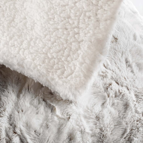 Hallikasbeež kunstkarusnahast tekk 180x220 cm Alaska - douceur d'intérieur-image-3