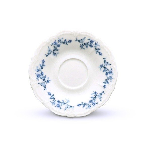 Valge/sinine portselanist alustass ø 12 cm Retro - BonBistro