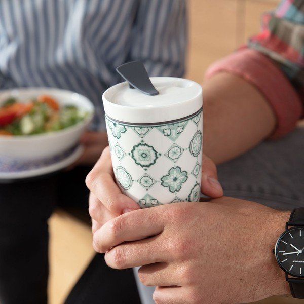 Roheline-valge portselanist reisikruus, 350 ml To Go - like | Villeroy & Boch-image-1