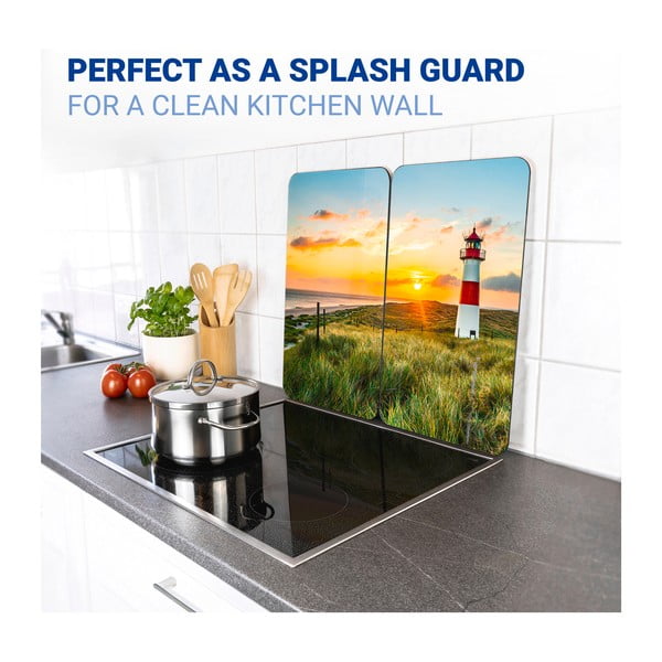 Karastatud klaasist pliidikatte komplekt 2 tk 52x30 cm Lighthouse - Maximex-image-4