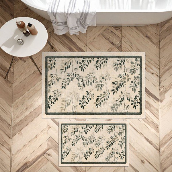 Beežid vannitoamatid komplektis 2 tükki 60x100 cm - Foutastic-image-4