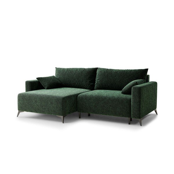 Tumeroheline šenilldiivanvoodi/panipaigaga nurgadiivan (vasak nurk/diivanvoodiga) Leon - Maison de Rêve