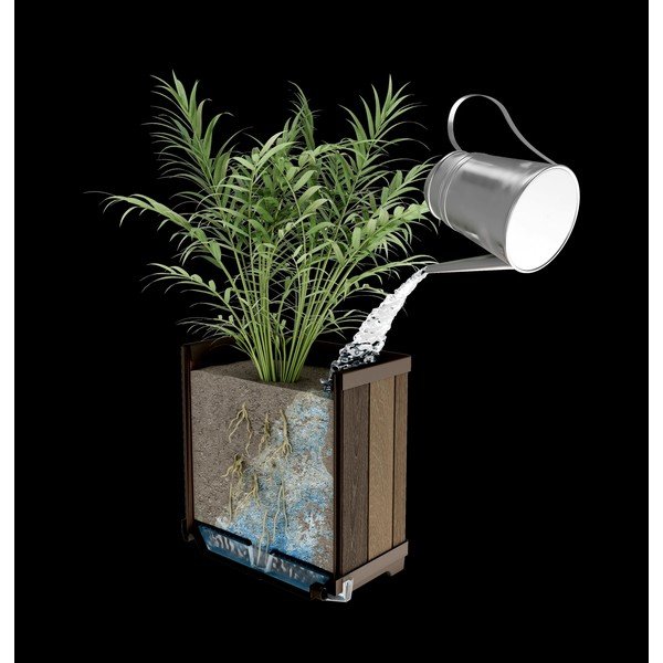 Plastist isekastuv lillepott Deco Rectangle - Keter-image-1