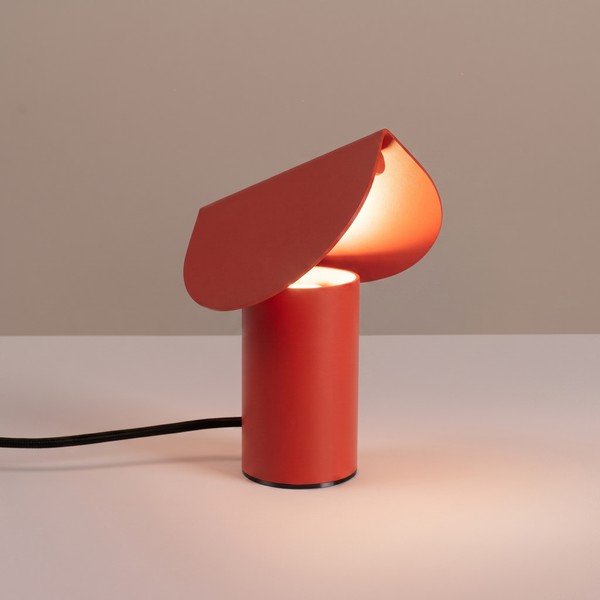 Punane alumiiniumist LED-laualamp (kõrgus 15 cm) BISCUIT - Thoro-image-2