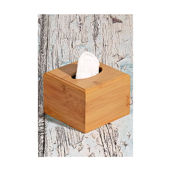 Bambusová krabička na kapesníky Napkin, 11,5 x 11,5 cm