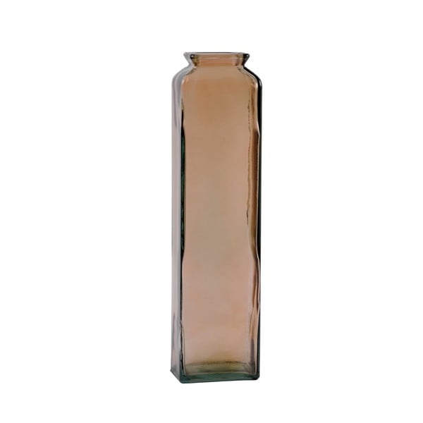 Kouřově hnědá váza z recyklovaného skla Ego Dekor Lisa, výška 55 cm