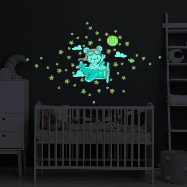 Laste seinakleebis 30x25 cm Pilot Bear - Ambiance-image-4